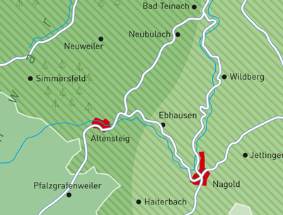 Zum Einsatzgebiet des Winterdienstes vom Maschinenring zählen auch Nagold, Altensteig, Rohrdorf, Ebhausen, Wildberg, Neubulach, Bad Teinach-Zavelstein, Neuweiler, Bad Wildbad